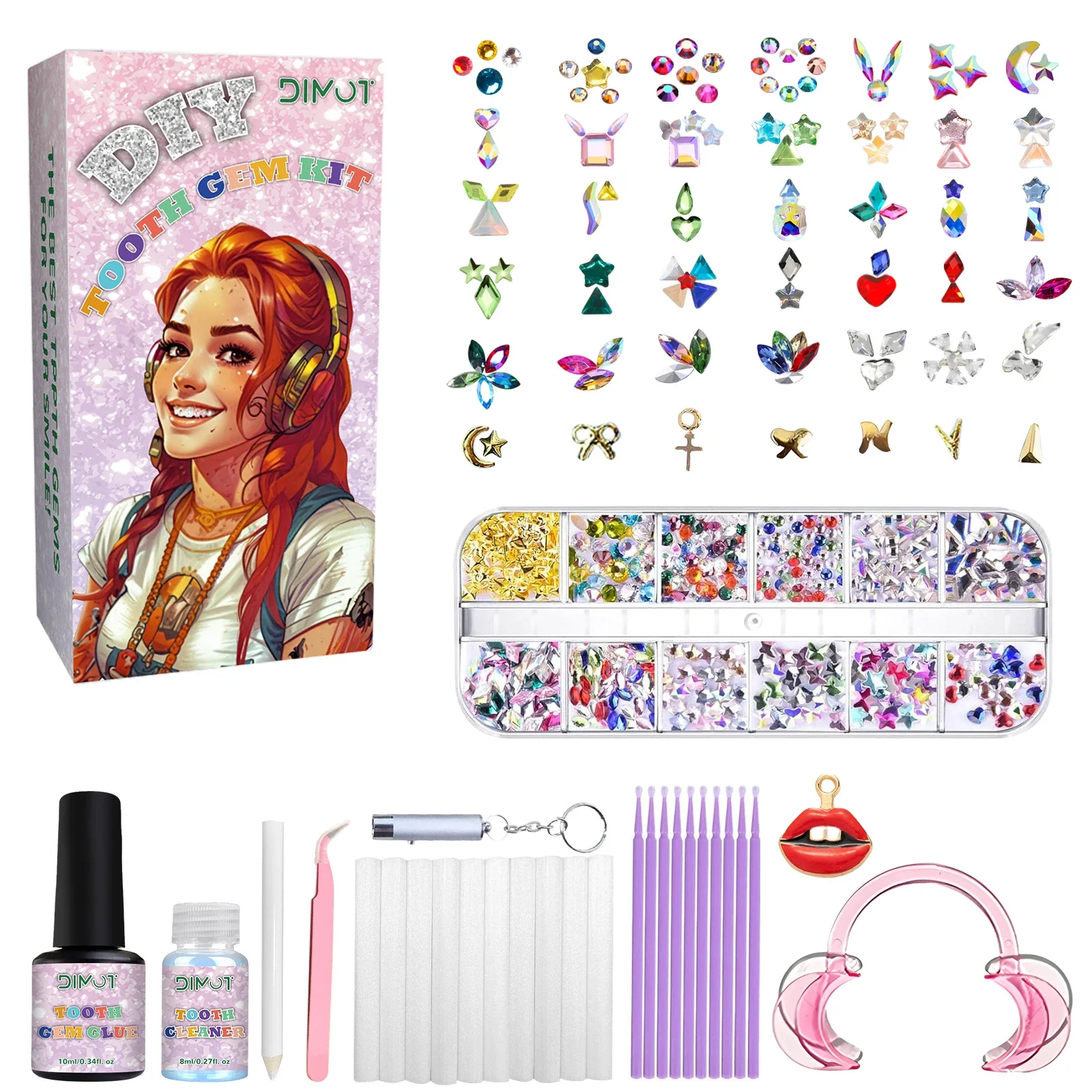 Tooth Gem Kit - 치아 장식 키트 DIY 치아 보석