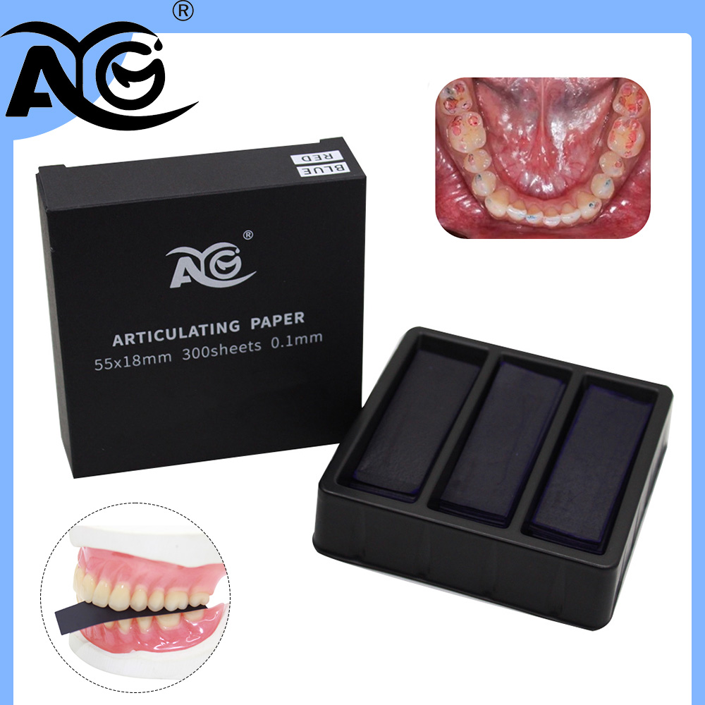 Teeth Whitening Retainer - AG 300매/박스 치과용 교합지 레드/블루 치과