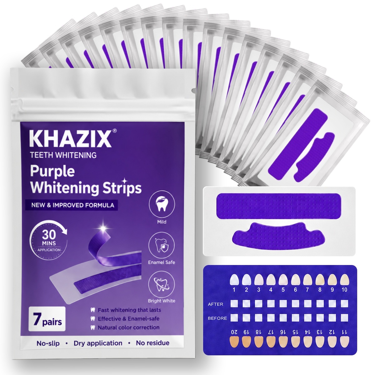 Teeth Whitening Retainer - 7쌍의 치아 미백 스트립으로 더 하얗게