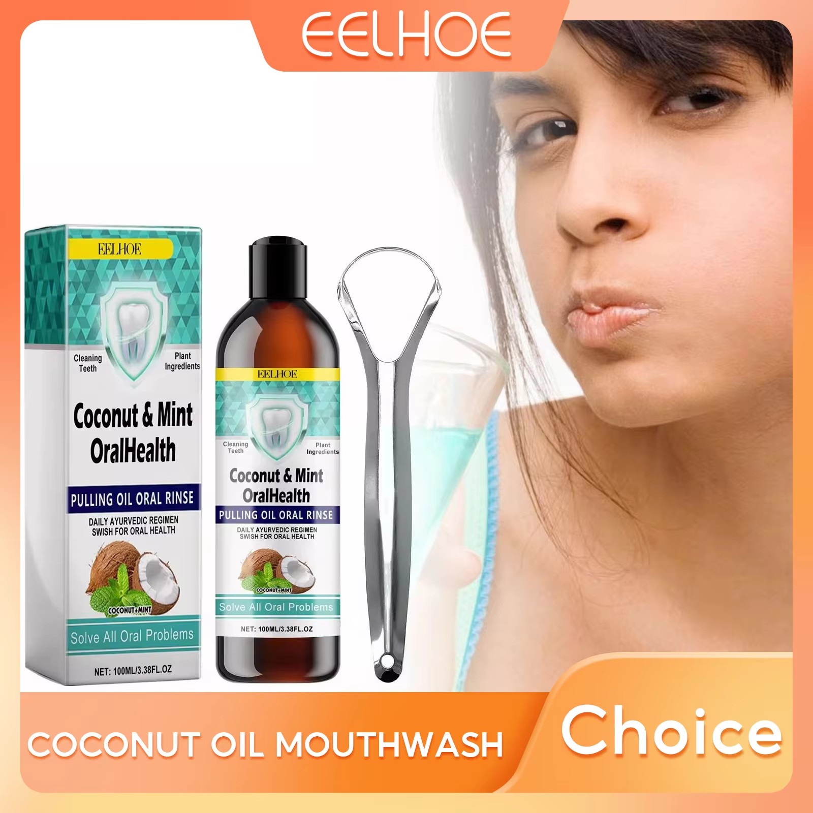 Coconut Oil Pull - EELHOE 민트 코코넛 오일 구강 세척제