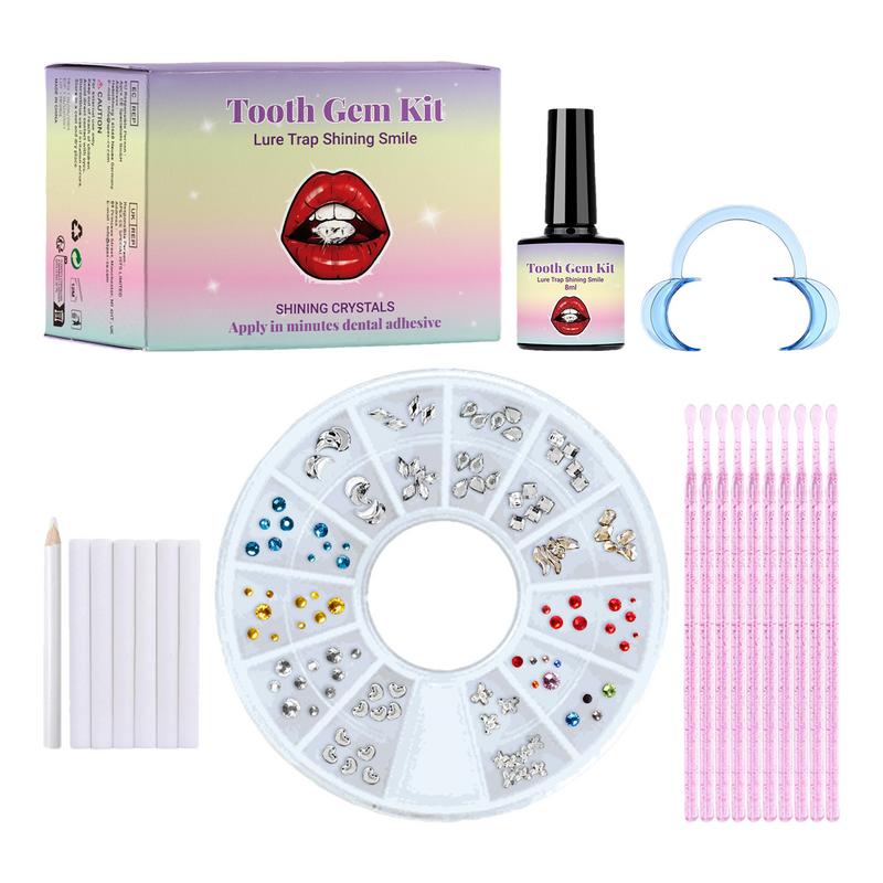 Tooth Gem Kit - 치아 반짝이는 스티커 치아 크리스탈 다이아몬드