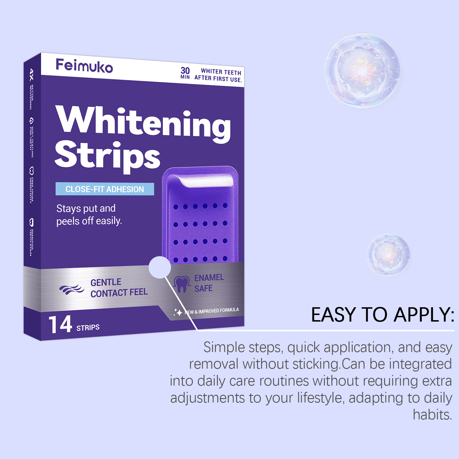 핫세일 퍼플 샤이니 치아 미백 스트립 전문 광택 미백제 - Teeth Whitening Retainer 리뷰 및 가격