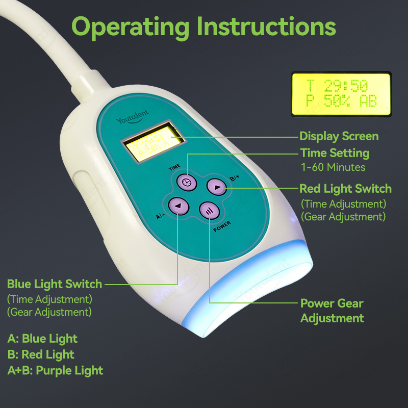 50W 치과용 터치스크린 3색 치아 미백기 냉광 램프  - Teeth Whitening Dental 리뷰 및 가격
