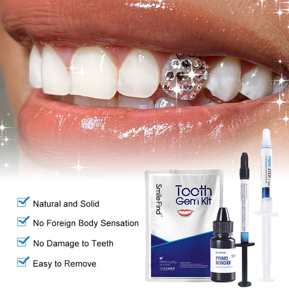 치아 보석 키트 접착제 전문 DIY 치아 다이아몬드 크 - Tooth Gem Kit 리뷰 및 가격