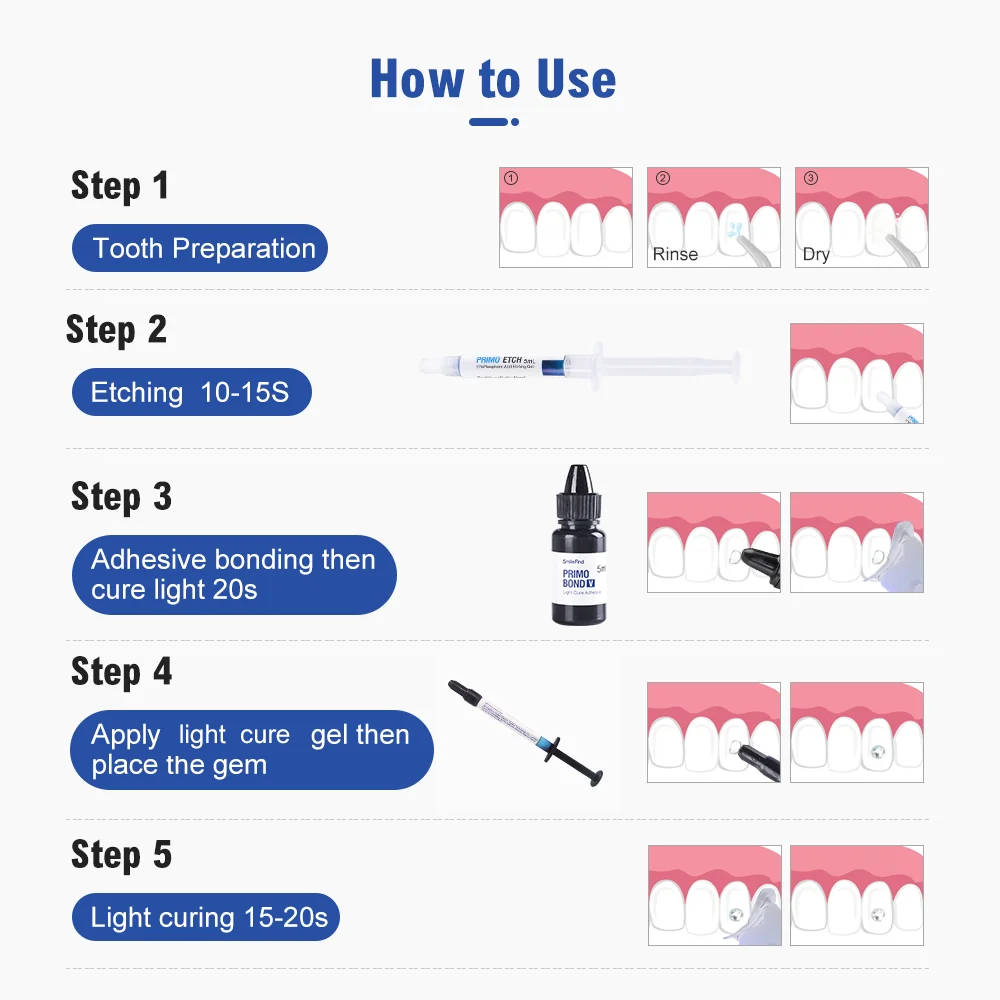 치아 보석 키트 접착제 전문 DIY 치아 다이아몬드 크 - Tooth Gem Kit 리뷰 및 가격
