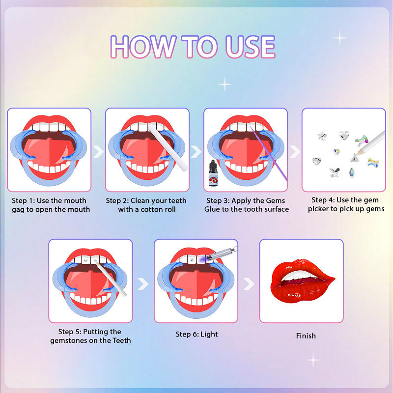 치과용 보석류, 다양한 모양과 색상의 크리스탈 다이아몬 - Tooth Gem Kit 리뷰 및 가격