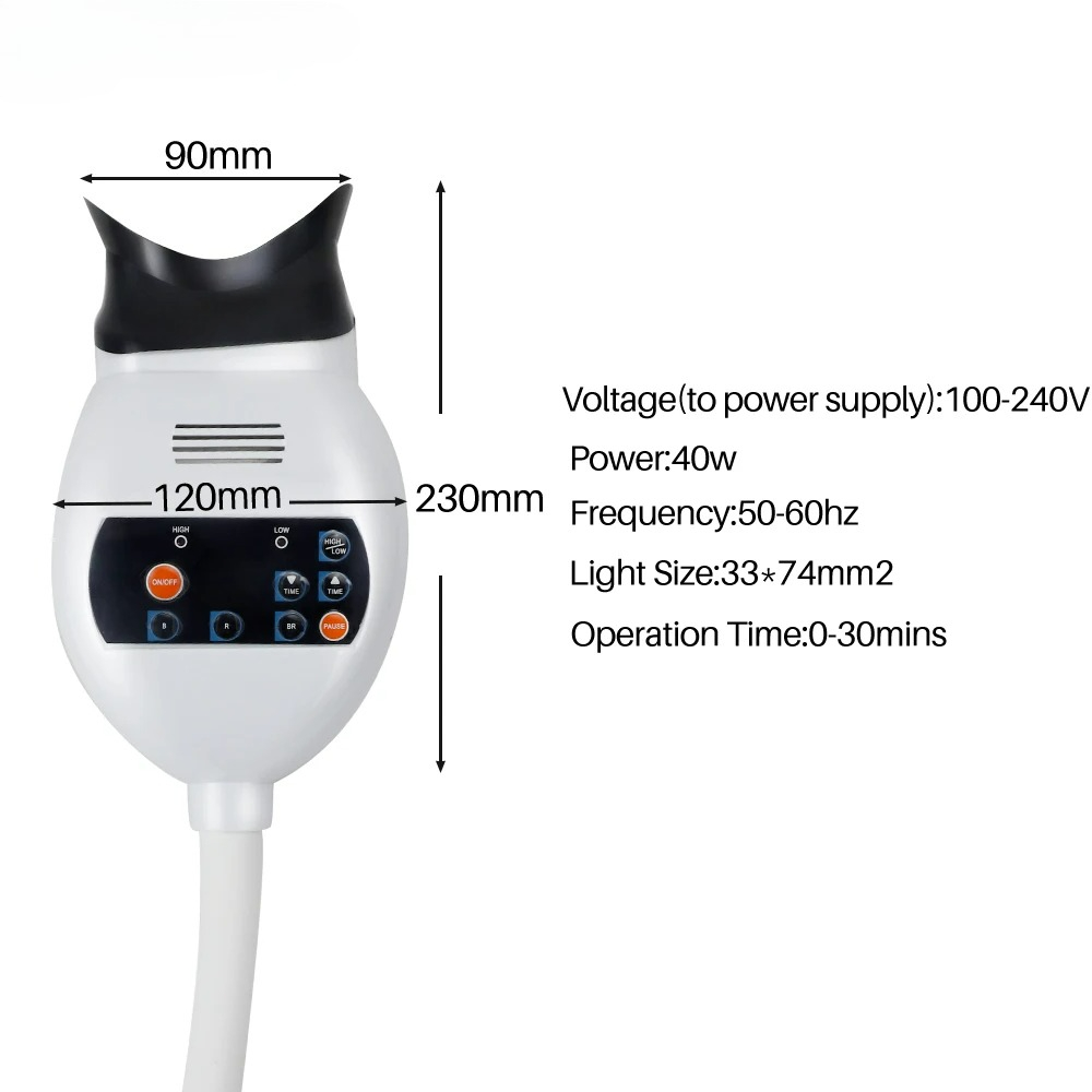 조절 가능한 3색 LED 치아 미백 촉진기 치과용 냉광 - Teeth Whitening Dental 리뷰 및 가격