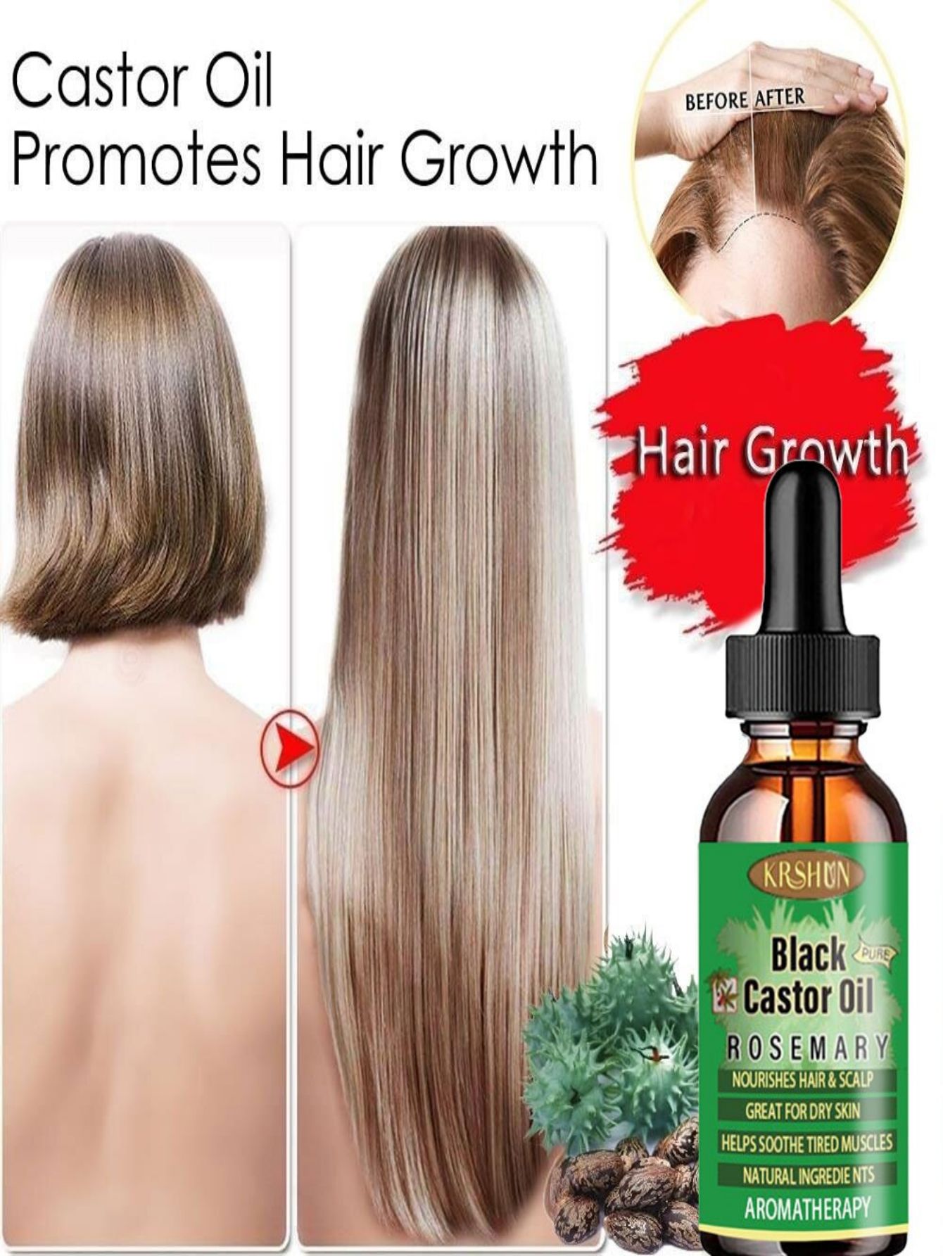 블랙 캐스터 오일은 모발 성장을 영양을 공급합니다 피부 - Coconut Oil Pull 리뷰 및 가격