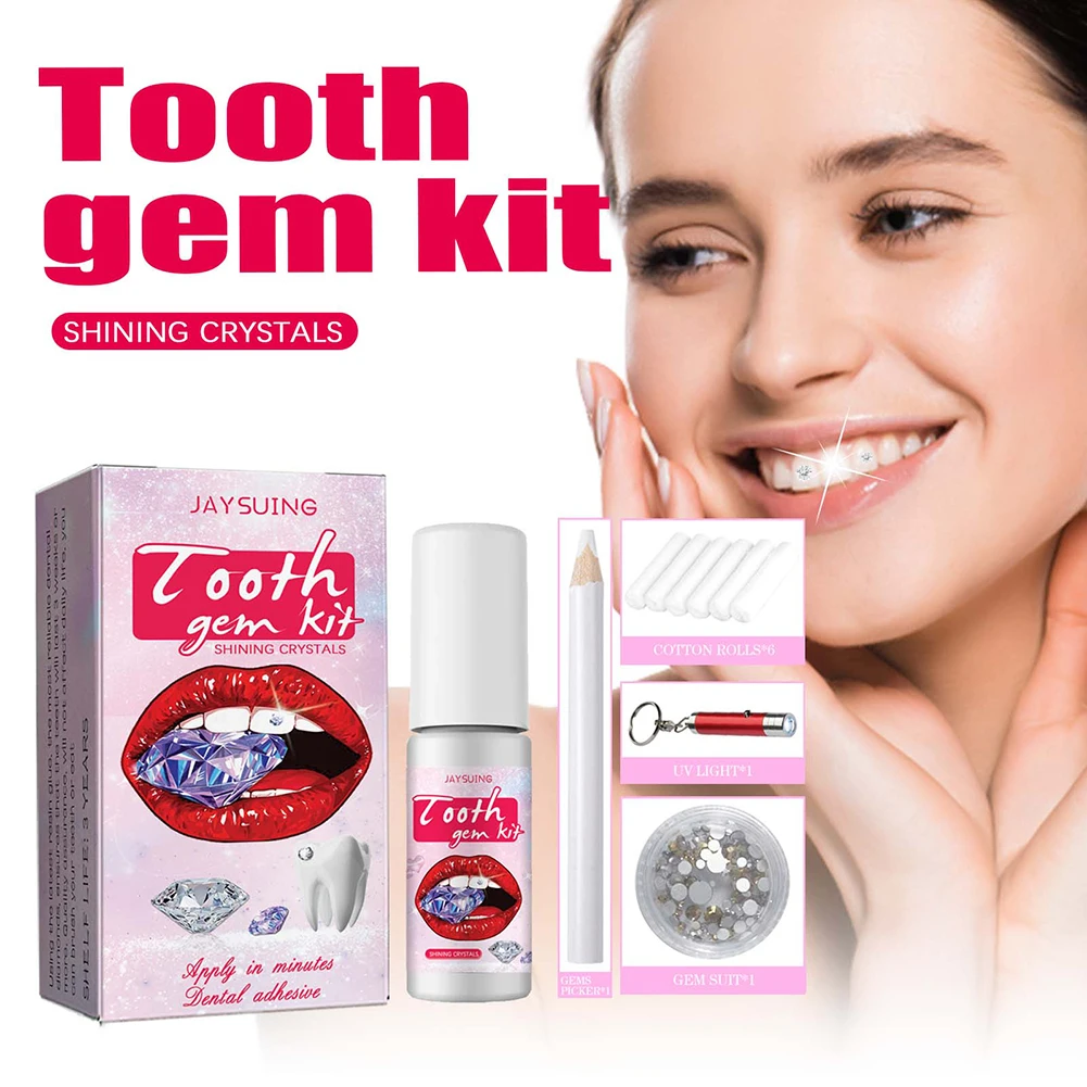 DIY 치아 보석 키트, 경화 조명 접착제, 크리스탈  - Tooth Gem Kit 리뷰 및 가격