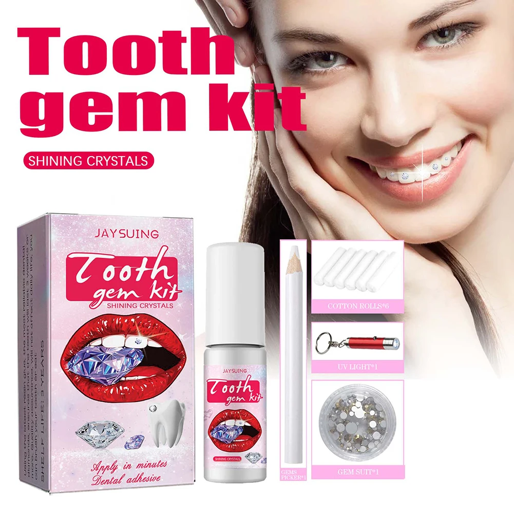 DIY 치아 보석 키트, 경화 조명 접착제, 크리스탈  - Tooth Gem Kit 리뷰 및 가격