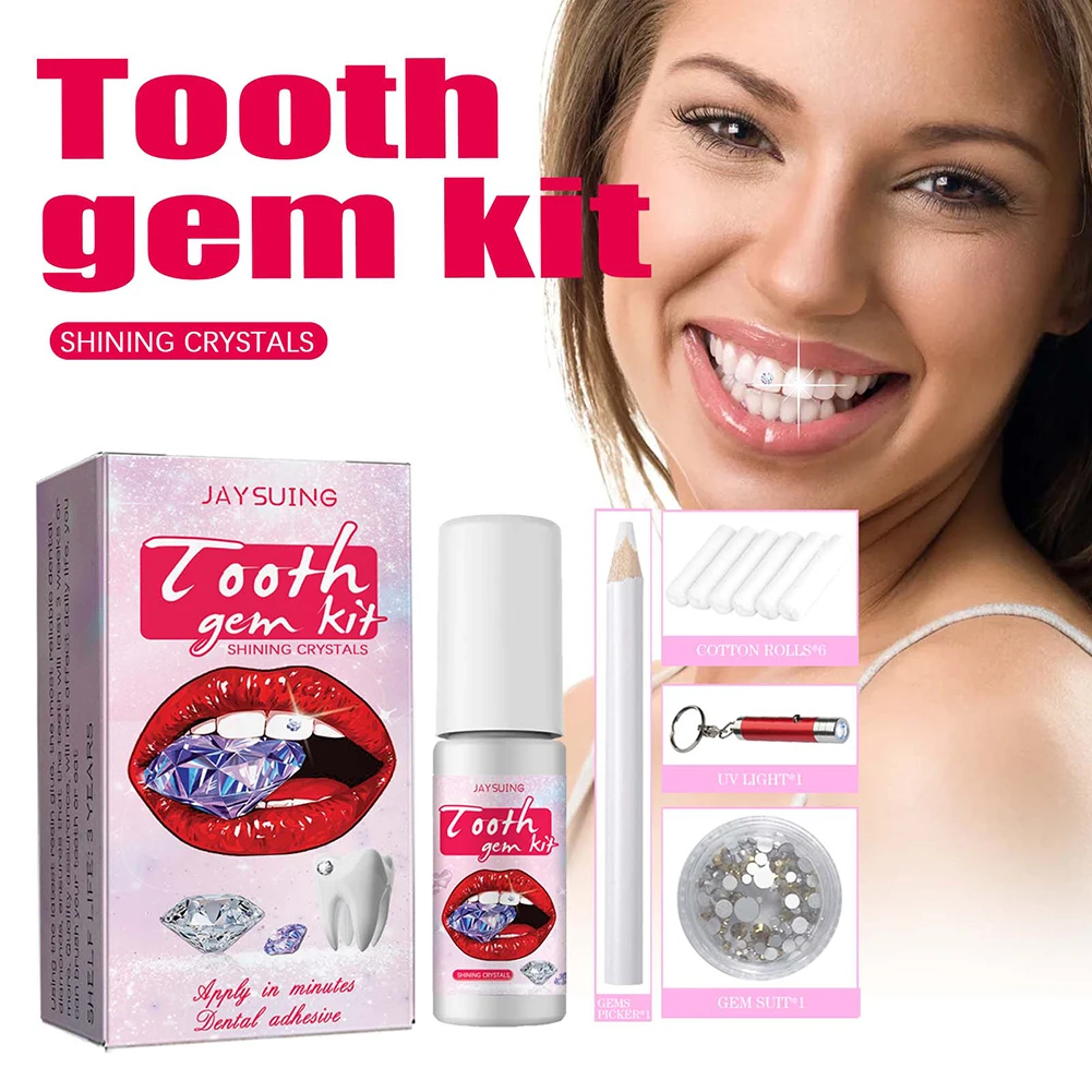 DIY 치아 보석 키트, 경화 조명 접착제, 크리스탈  - Tooth Gem Kit 리뷰 및 가격